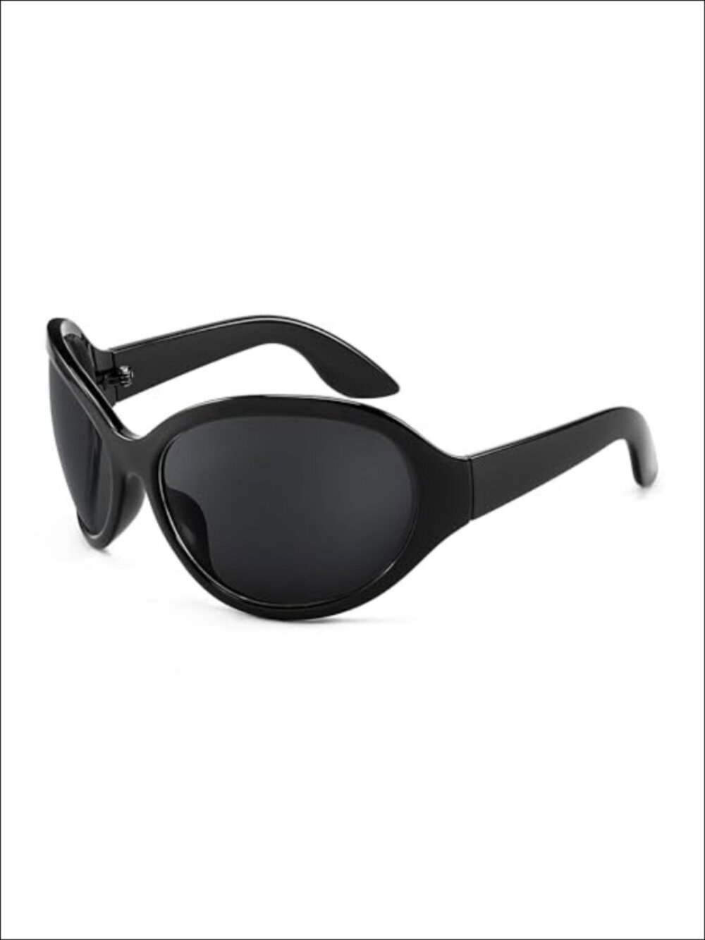 Oversized Oval Wrap Around Sunglasses UV400 Polarized Full Frame